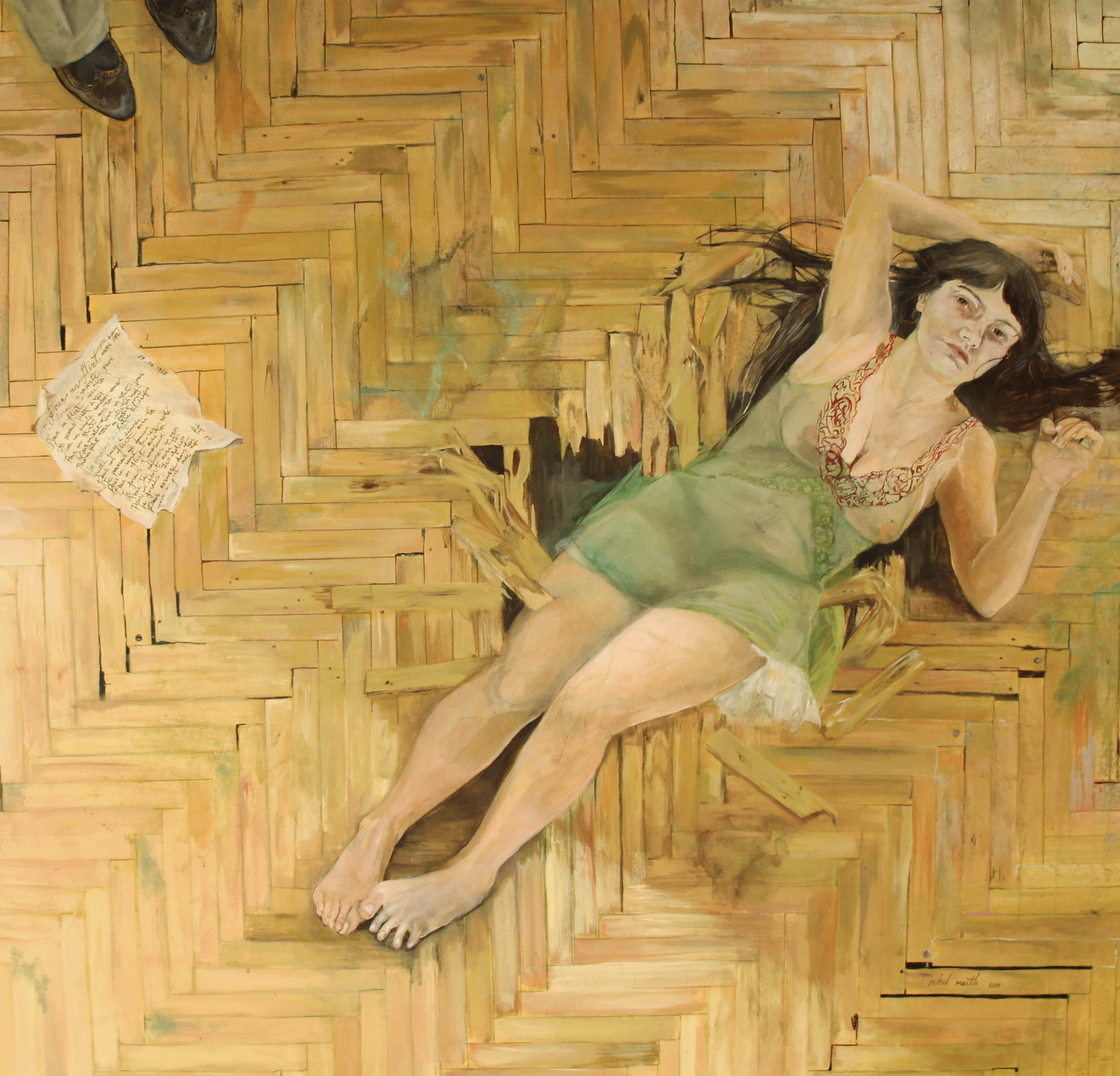 Bir Flört, 2005, Tuval üzerine yağlıboya- Oil on canvas, 140×146 cm